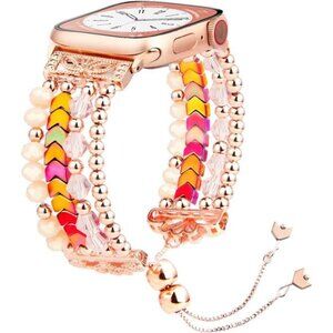 NEW Rose Gold/Rainbow Apple Watch Band